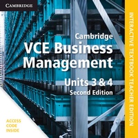 Abbildung von: Cambridge VCE Business Management Units 3 and 4 Digital Teacher Edition (Card) - Cambridge University Press