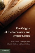 Cover: The Origins of the Necessary and Proper Clause - Cambridge University Press
