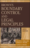 Cover: Brown's Boundary Control and Legal Principles, 6th Edition - Wiley