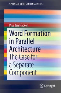 Enlarge image Cover: Word Formation in Parallel Architecture - Springer