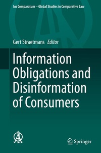 Enlarge image Cover: Information Obligations and Disinformation of Consumers - Springer