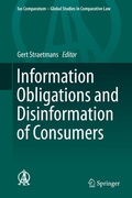 Cover: Information Obligations and Disinformation of Consumers - Springer