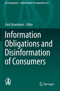 Cover: Information Obligations and Disinformation of Consumers - Springer