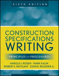 Enlarge image Cover: Construction Specifications Writing - Wiley