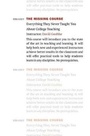 Cover: The Missing Course - Harvard University Press