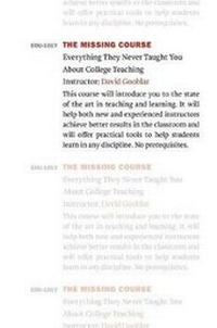 Enlarge image Cover: The Missing Course - Harvard University Press