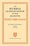 Cover: An Humble Supplication to her Maiestie - Cambridge University Press