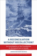Cover: A Reconciliation Without Recollection? - University of Toronto Press