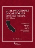 Cover: Civil Procedure in California - West Academic Press