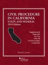 Enlarge image Cover: Civil Procedure in California - West Academic Press