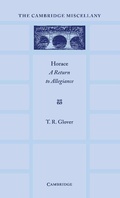 Cover: Horace: A Return to Allegiance - Cambridge University Press