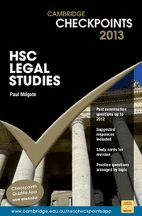 Abbildung von: Cambridge Checkpoints HSC Legal Studies 2013 - Cambridge University Press