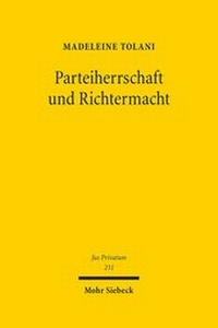 Abbildung von: Parteiherrschaft und Richtermacht - Mohr Siebeck