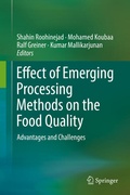 Cover: Effect of Emerging Processing Methods on the Food Quality - Springer