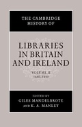 Cover: The Cambridge History of Libraries in Britain and Ireland - Cambridge University Press