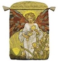 Cover: Golden Art Nouveau Tarot Satin Bag - Llewellyn Publications