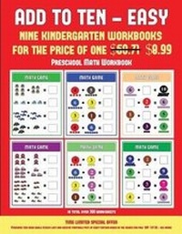 Enlarge image Cover: Preschool Math Workbook (Add to Ten - Easy) - Kindergarten Workbooks