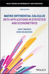 Enlarge image Cover: Matrix Differential Calculus with Applications in Statistics and Econometrics - Wiley