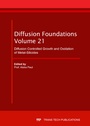 Cover: Diffusion Controlled Growth and Oxidation of Metal-Silicides - Trans Tech Publications Ltd