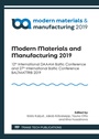 Cover: Modern Materials and Manufacturing 2019 - Trans Tech Publications Ltd