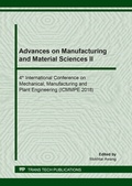 Cover: Advances on Manufacturing and Material Sciences II - Trans Tech Publications Ltd