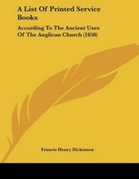 Enlarge image Cover: A List Of Printed Service Books - Kessinger Publishing