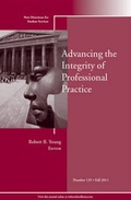 Cover: Advancing the Integrity of Professional Practice - Jossey-Bass