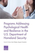 Cover: Programs Addressing Psychological Health and Resilience in the U.S. Department of Homeland Security - RAND