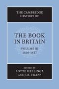 Cover: The Cambridge History of the Book in Britain: Volume 3, 1400-1557 - Cambridge University Press