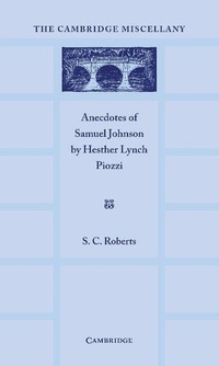 Enlarge image Cover: Anecdotes of Samuel Johnson - Cambridge University Press