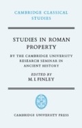 Cover: Studies in Roman Property - Cambridge University Press