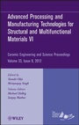 Cover: Advanced Processing and Manufacturing Technologiesfor Structural and Multifunctional Materials VI, Volume 33, Issue 8 - Wiley