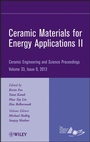 Cover: Ceramic Materials for Energy Applications II, Volume 33, Issue 9 - Wiley