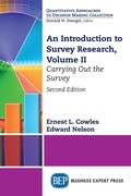 Cover: An Introduction to Survey Research, Volume II - Business Expert Press