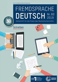 Cover: Fremdsprache Deutsch - - Heft 60 (2019): Schreiben - Erich Schmidt Verlag