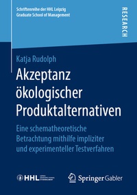 Abbildung von: Akzeptanz ökologischer Produktalternativen - Springer Gabler