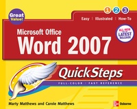 Enlarge image Cover: Microsoft Office Word 2007 QuickSteps - Osborne/McGraw-Hill