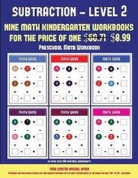 Enlarge image Cover: Preschool Math Workbook (Kindergarten Subtraction/taking away Level 2) - Kindergarten Workbooks