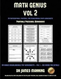 Enlarge image Cover: Printable Preschool Workbooks (Math Genius Vol 2) - Kindergarten Workbooks