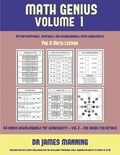 Cover: Pre K Math Lesson (Math Genius Vol 1) - Kindergarten Workbooks