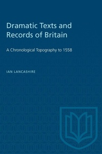 Enlarge image Cover: Dramatic Texts and Records of Britain - University of Toronto Press