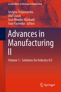 Enlarge image Cover: Advances in Manufacturing II - Springer