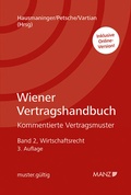 Cover: Wiener Vertragshandbuch Wirtschaftsrecht II - Manz
