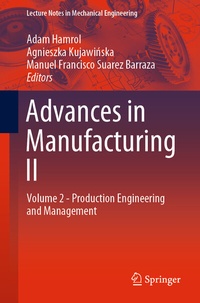 Enlarge image Cover: Advances in Manufacturing II - Springer