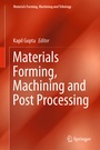 Cover: Materials Forming, Machining and Post Processing - Springer