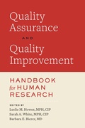 Cover: Quality Assurance and Quality Improvement Handbook for Human Research - Johns Hopkins University Press