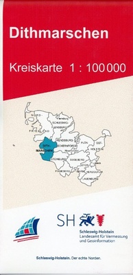 Abbildung von: Dithmarschen Kreiskarte 1 : 100 000 - Landesamt f.Vermessung