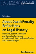 Cover: About Death Penalty. Reflections on Legal History - Kohlhammer