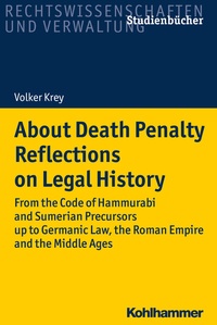 Abbildung von: About Death Penalty. Reflections on Legal History - Kohlhammer