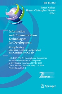 Abbildung von: Information and Communication Technologies for Development. Strengthening Southern-Driven Cooperation as a Catalyst for ICT4D - Springer